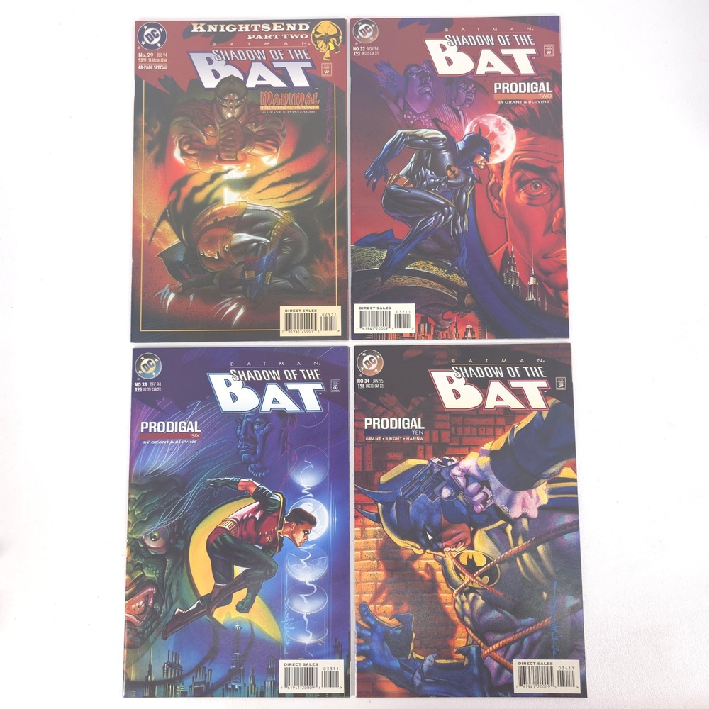 4 Vintage Batman Shadow Of The Bat Prodigal KnightsEnd 1990s DC Comic Book Lot